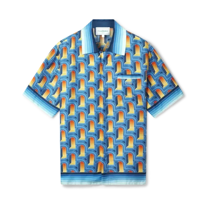 Cămașă din mătase cu guler cubanez L’arche De Nuit