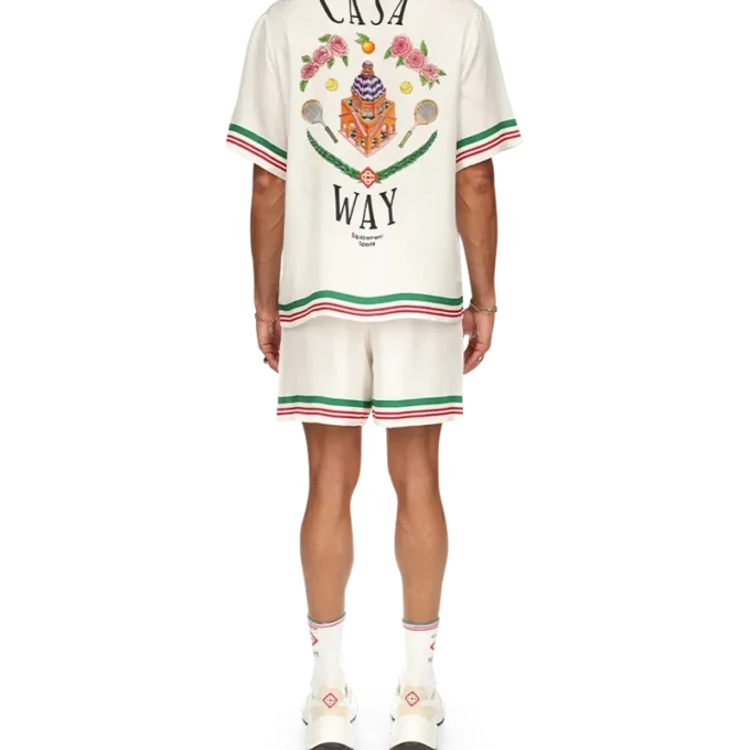 Cămașă din mătase cu guler tricotat Casa Way