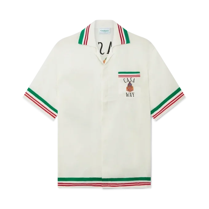 Cămașă din mătase cu guler tricotat Casa Way