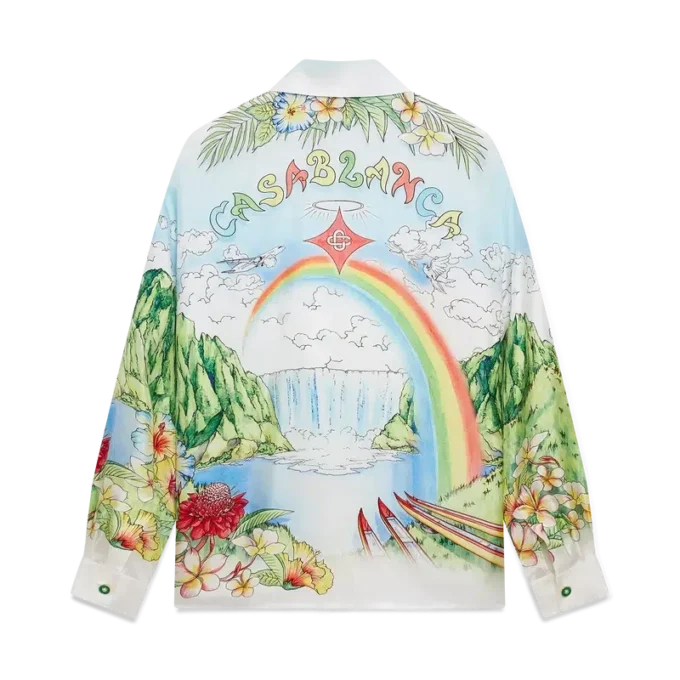 Cămașă din mătase cu mâneci lungi Aloha