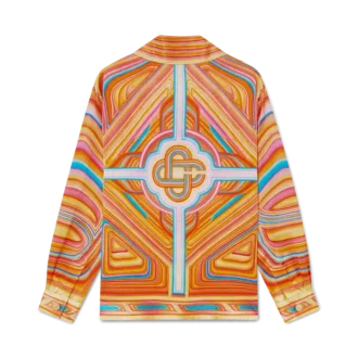 Cămașă din mătase cu mâneci lungi și croi larg