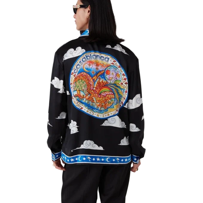 Cămășa din mătase cu mâneci lungi „The Four Elements”