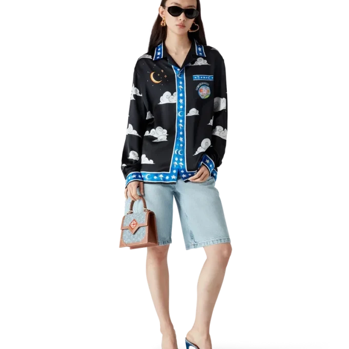 Cămășa din mătase cu mâneci lungi „The Four Elements”