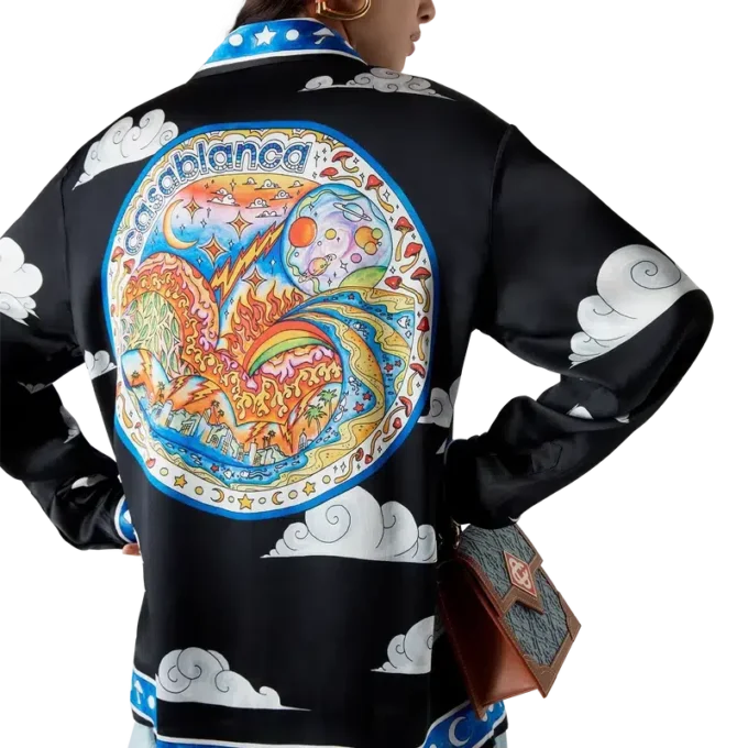 Cămășa din mătase cu mâneci lungi „The Four Elements”