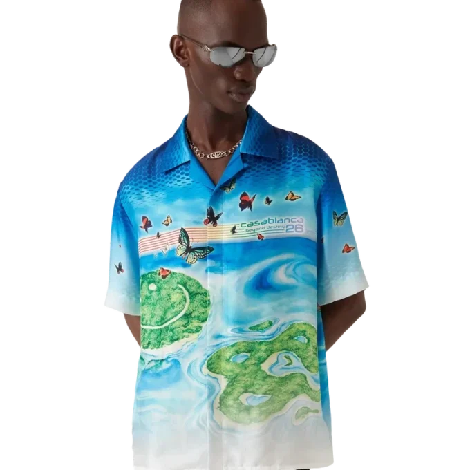 Cămașă din mătase cu mâneci scurte Beyond Destiny