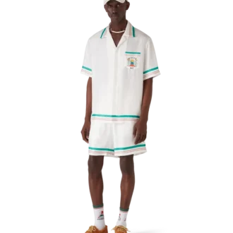 Cămașă din mătase cu mâneci scurte Casa Way