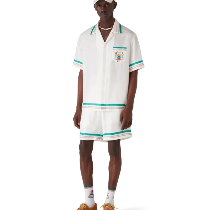 Cămașă din mătase cu mâneci scurte Casa Way Cămașă din mătase cu mâneci scurte Casa Way