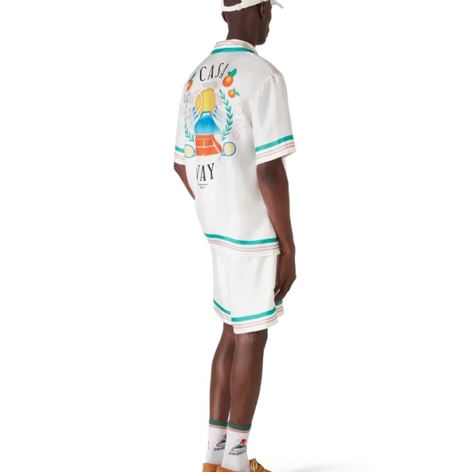 Cămașă din mătase cu mâneci scurte Casa Way Cămașă din mătase cu mâneci scurte Casa Way