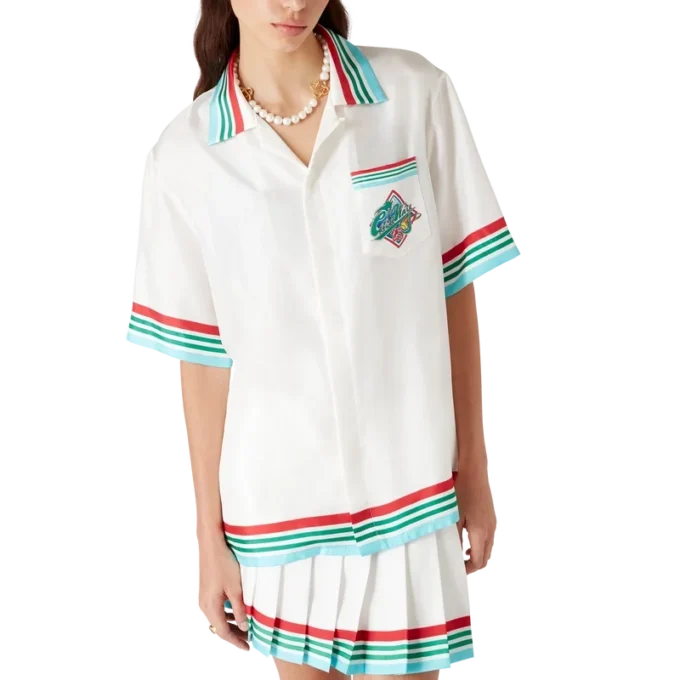 Cămașă din mătase cu mâneci scurte Casa Way World Series