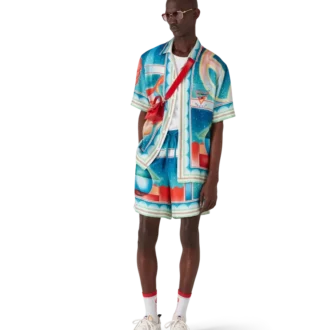 Cămașă din mătase cu mâneci scurte Galaxy Court