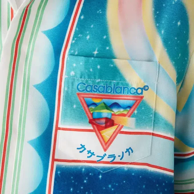 Cămașă din mătase cu mâneci scurte Galaxy Court