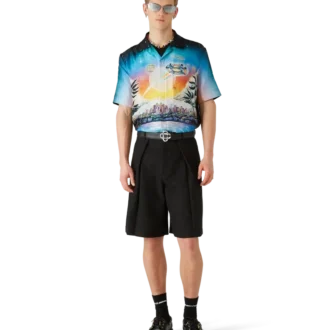 Cămașă din mătase cu mâneci scurte La Pramonition