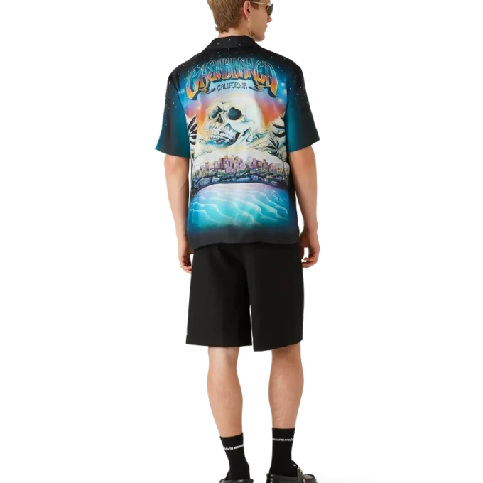 Cămașă din mătase cu mâneci scurte La Pramonition