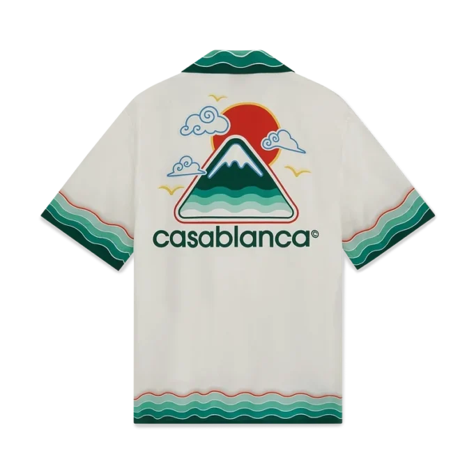 Cămașă din mătase cu mâneci scurte Montagne Ondulee, pantaloni scurți