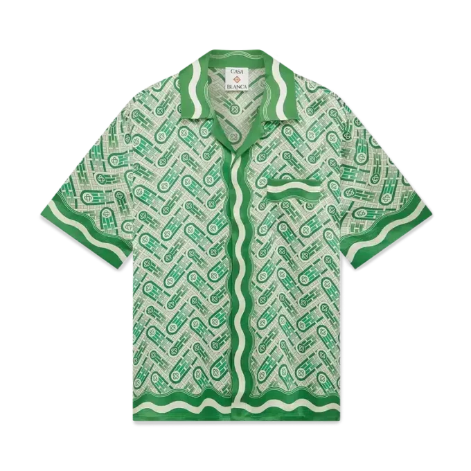 Cămașă din mătase cu mâneci scurte Ping Pong Cămașă din mătase cu mâneci scurte Ping Pong