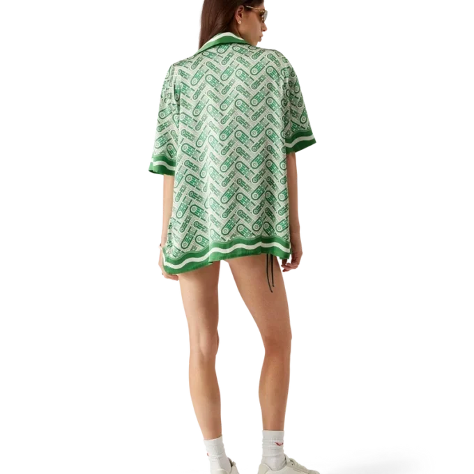 Cămașă din mătase cu mâneci scurte Ping Pong Cămașă din mătase cu mâneci scurte Ping Pong