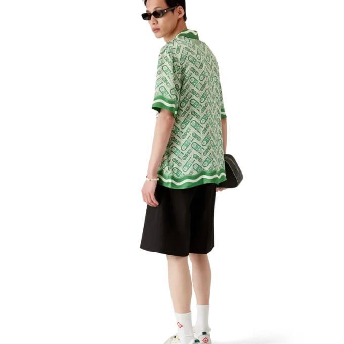 Cămașă din mătase cu mâneci scurte Ping Pong Cămașă din mătase cu mâneci scurte Ping Pong