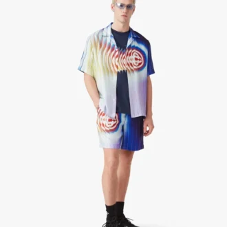 Cămașă din mătase cu mâneci scurte Shockwave