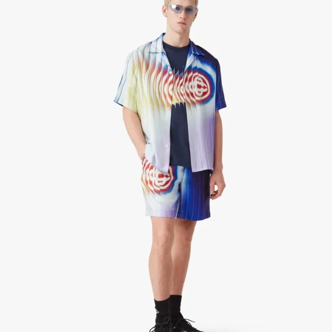 Cămașă din mătase cu mâneci scurte Shockwave