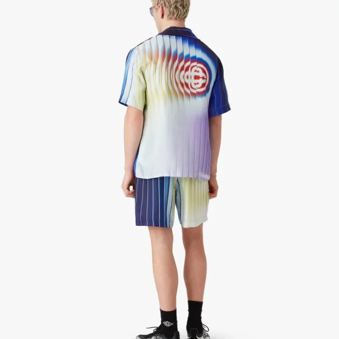 Cămașă din mătase cu mâneci scurte Shockwave