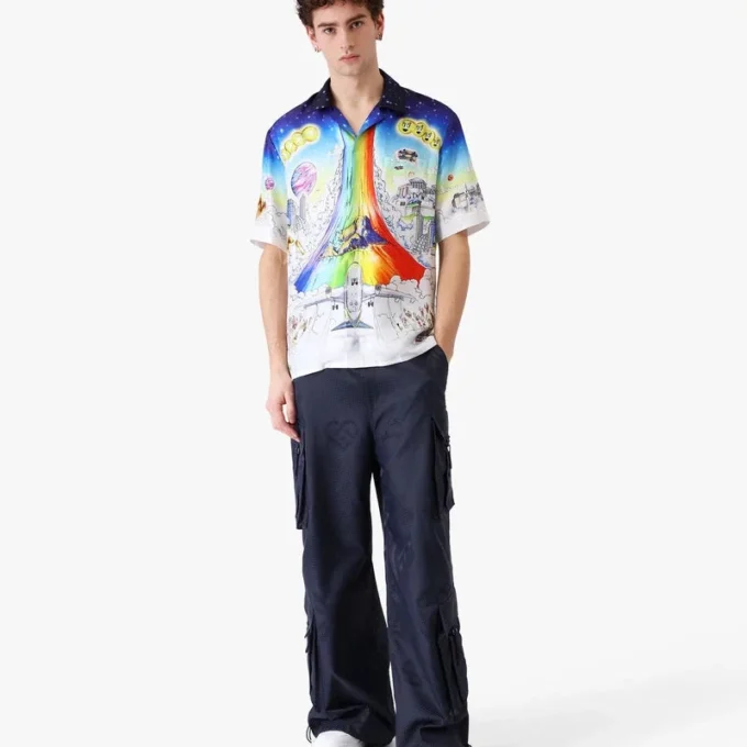 Cămașă din mătase cu mâneci scurte Solid Grooves