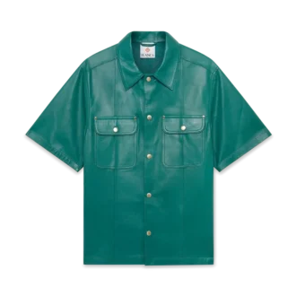 Cămașă din piele cu mâneci scurte