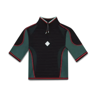 Cămașă fără cusături cu jumătate de fermoar