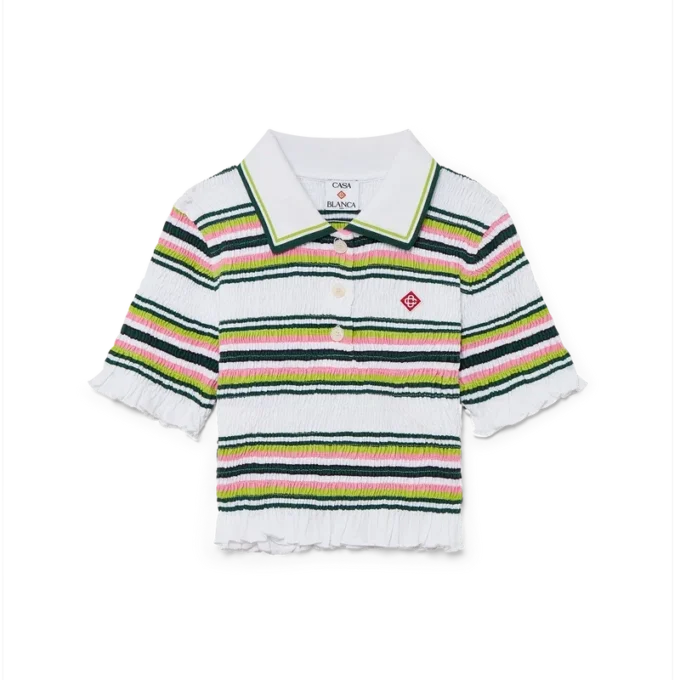 Cămășa polo scurt cu dungi