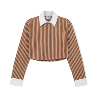 Cămașă scurtă cu mâneci lungi și dungi