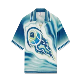 Cămașa din mătase cu mâneci scurte „The Art of the Serve”