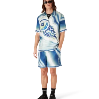 Cămașa din mătase cu mâneci scurte „The Art of the Serve”