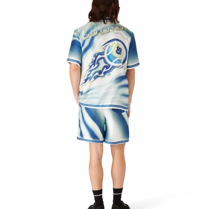 Cămașa din mătase cu mâneci scurte „The Art of the Serve”