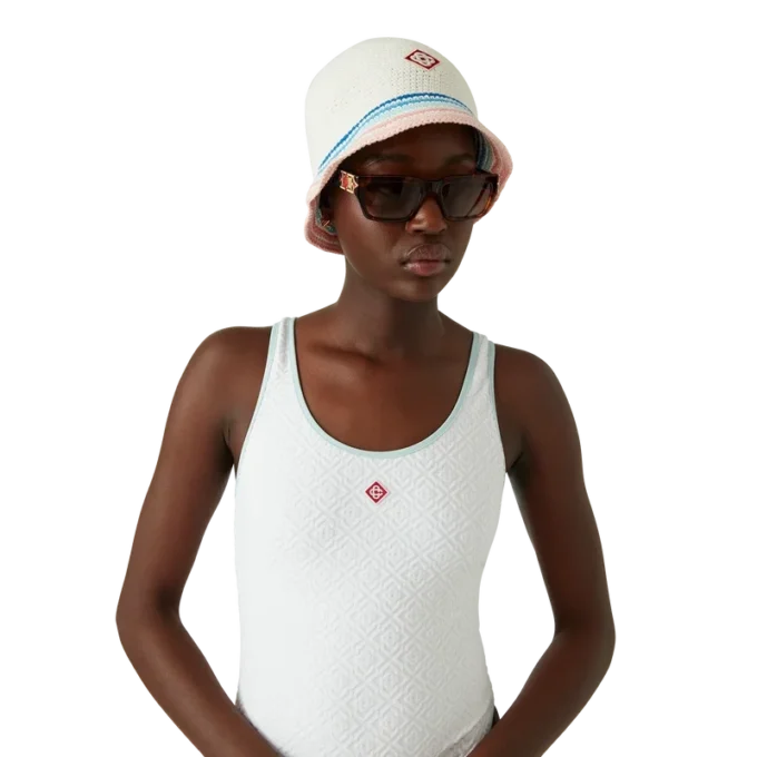 Costum de baie cu monogramă Jacquard
