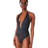 Costum de baie decoltat Monogram