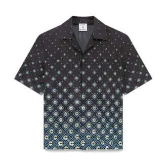 Costume de baie cu pantaloni scurți și monogramă negru degradat