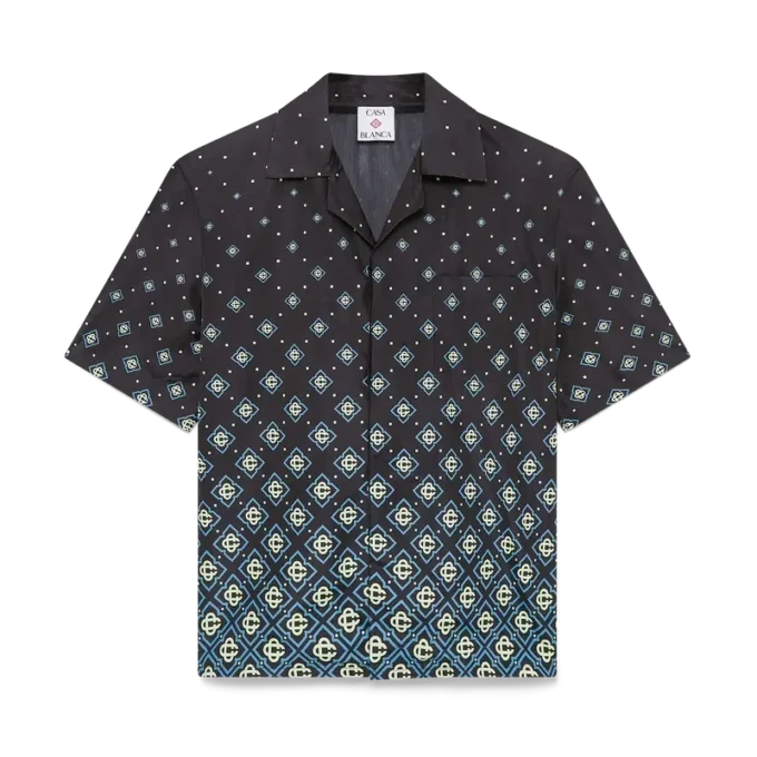 Costume de baie cu pantaloni scurți și monogramă negru degradat