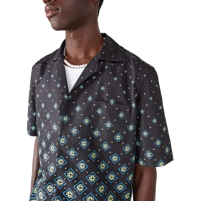 Costume de baie cu pantaloni scurți și monogramă negru degradat