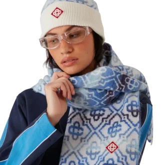 Eșarfă cu monogramă Space Dye