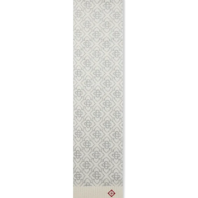 Eșarfă de schi din mohair cu monogramă Eșarfă de schi din mohair cu monogramă