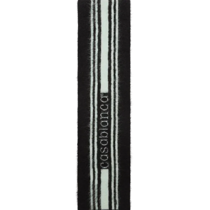 Eșarfă din mohair cu dungi