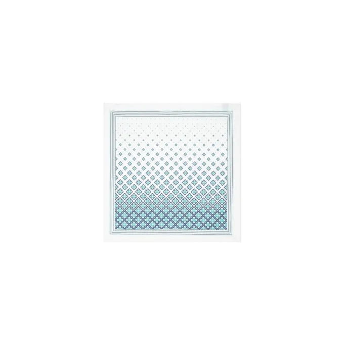 Eșarfă medie din mătase cu monogramă în degrade