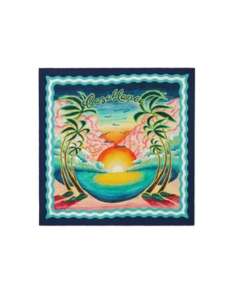 Eșarfă medie din mătase Danse De La Mer