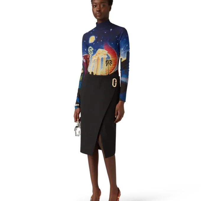 Pantofi cu baretă și arc cromat