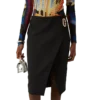 Fustă croită în stil wrap Fustă croită în stil wrap