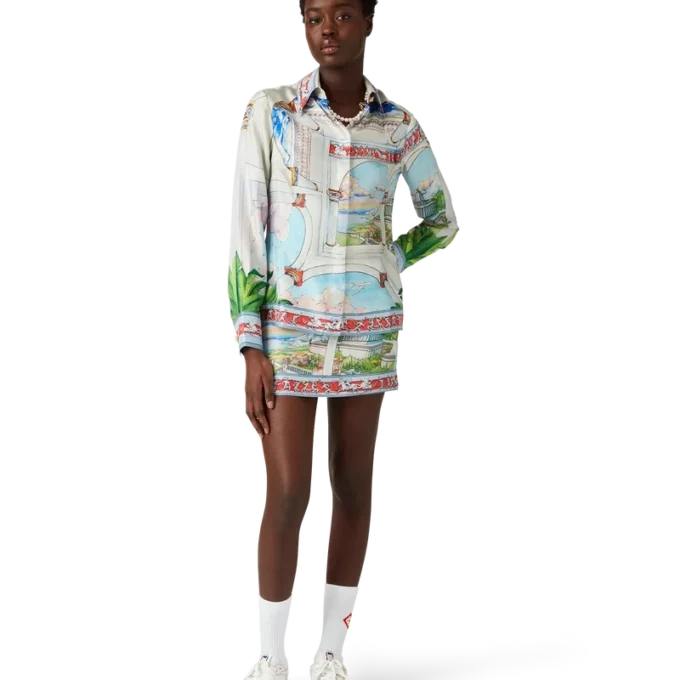 Cămășă din mătase cu mâneci lungi Le Passage