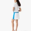 Fustă mini din piqué alb și albastru