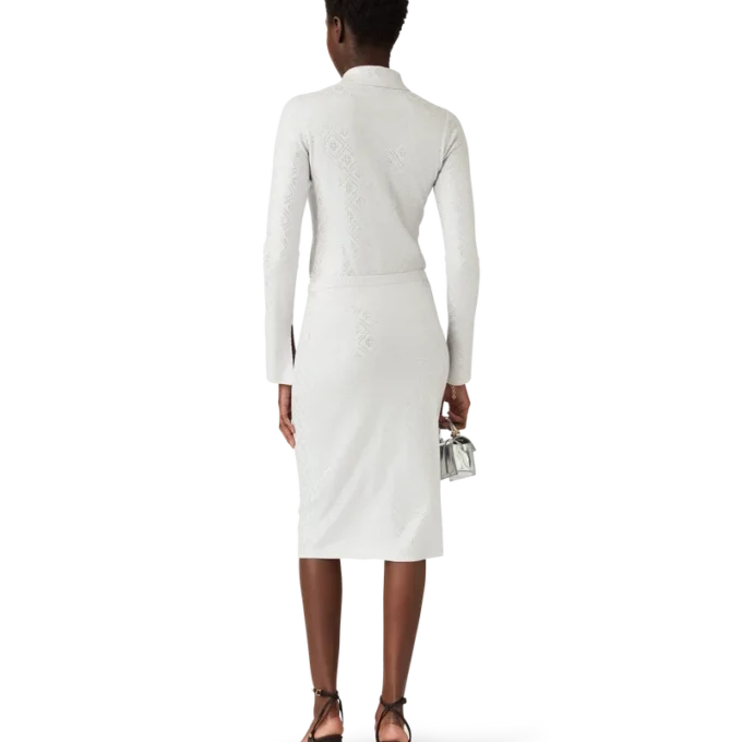 Body din tricot cu monogramă din cristal