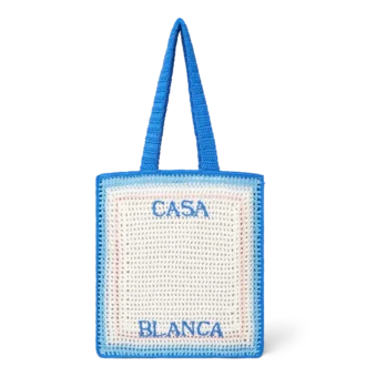 Geantă croșetată cu dungi