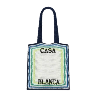 Geantă croșetată cu dungi