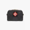 Geantă de umăr cu monogramă neagră Geantă de umăr cu monogramă neagră